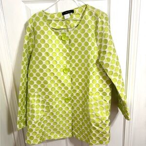 Lime Green Polka Dot Women's Jacket